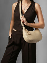 Sac Bandouli�re Torsade Cuir Etrier Beige torsade ETOS167M-vue-porte