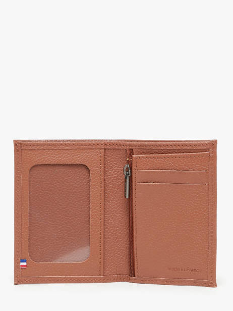 Portefeuille Porte-monnaie Madras Cuir Etrier Marron madras EMAD941 vue secondaire 1