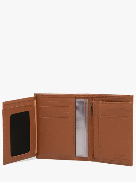 Portefeuille Porte-monnaie Cuir Etrier Marron madras EMAD5016 vue secondaire 2
